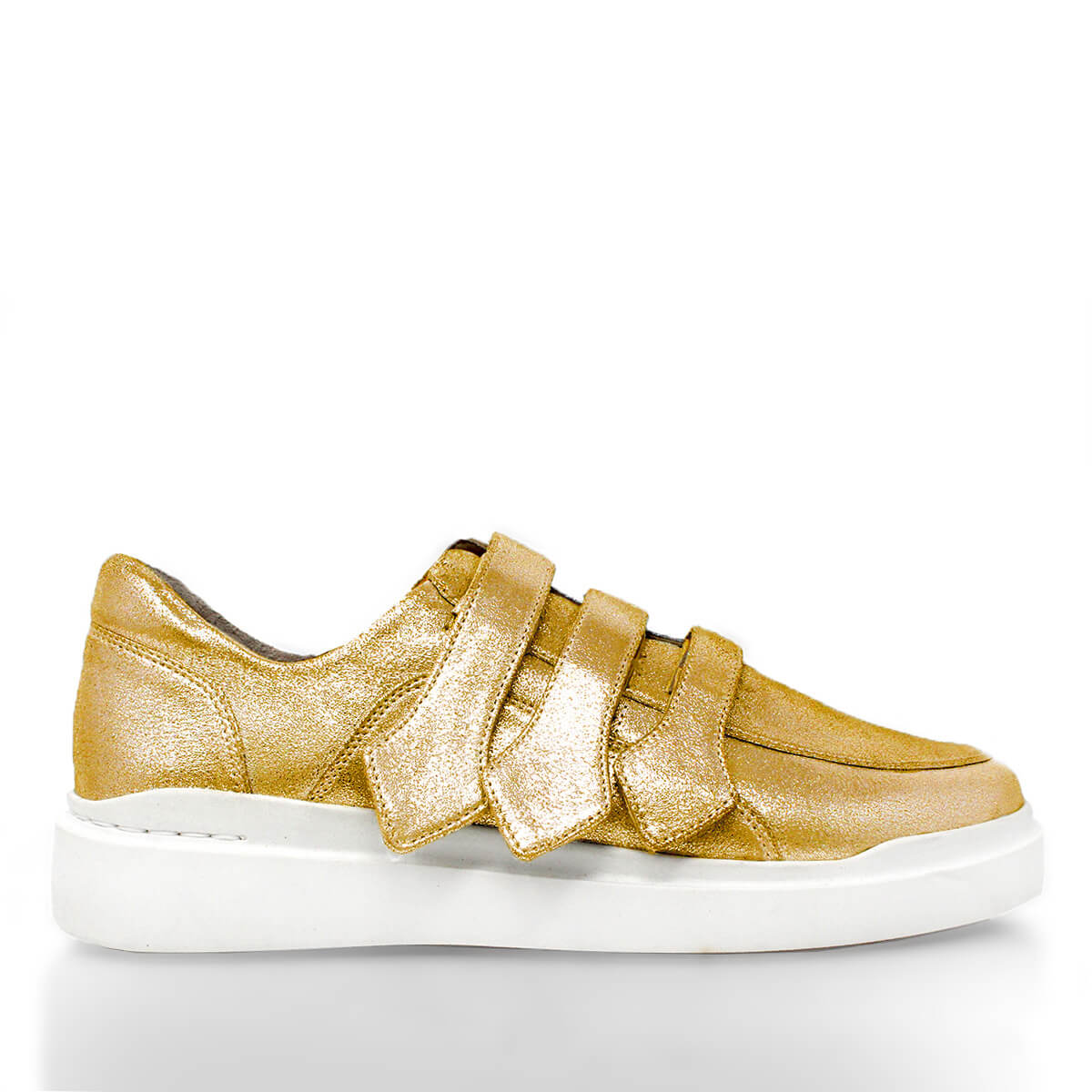 SONIC 35 - Gold Regina Romero Urban Sport Tennis Shoe for Women in Leather