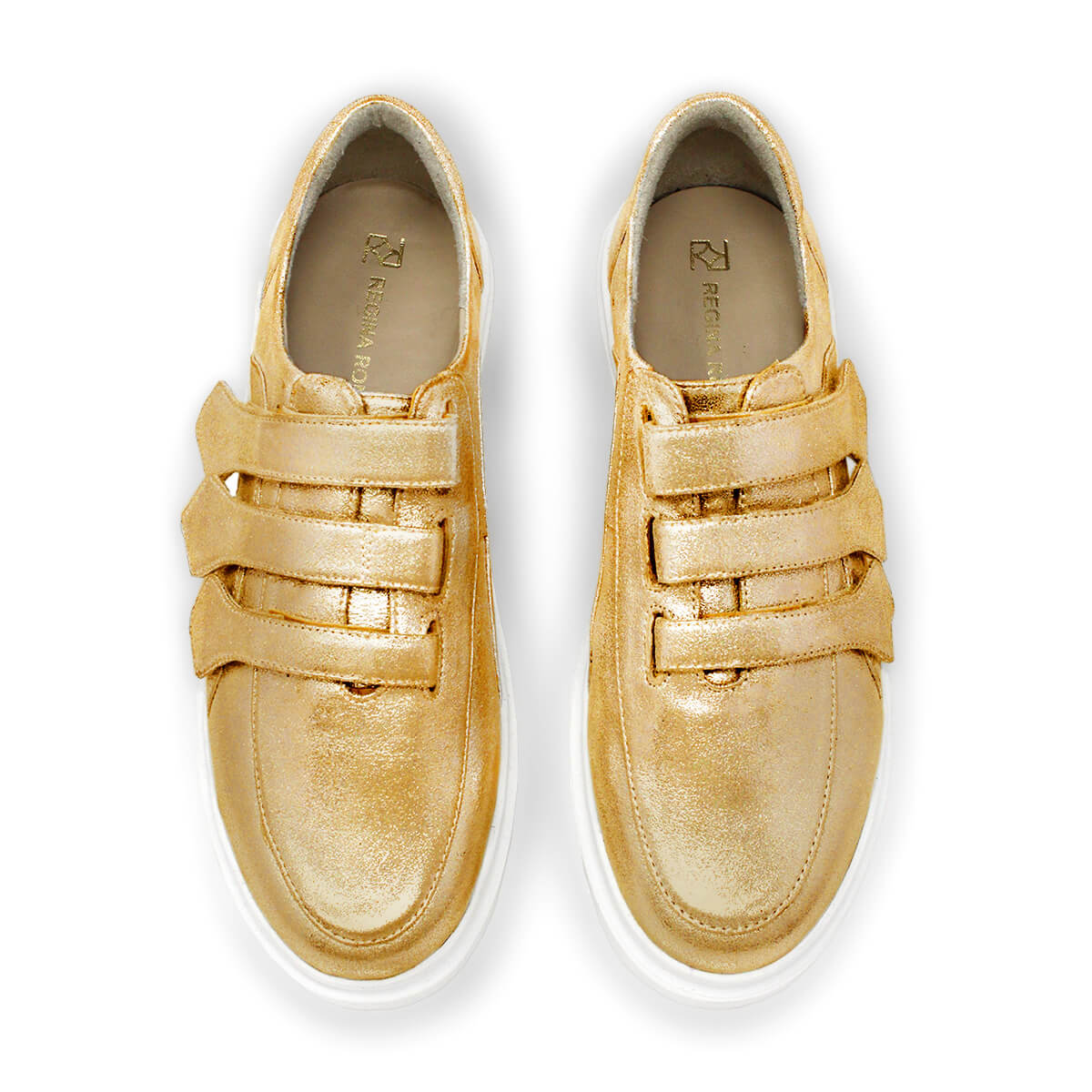 SONIC 35 - Gold Regina Romero Urban Sport Tennis Shoe for Women in Leather