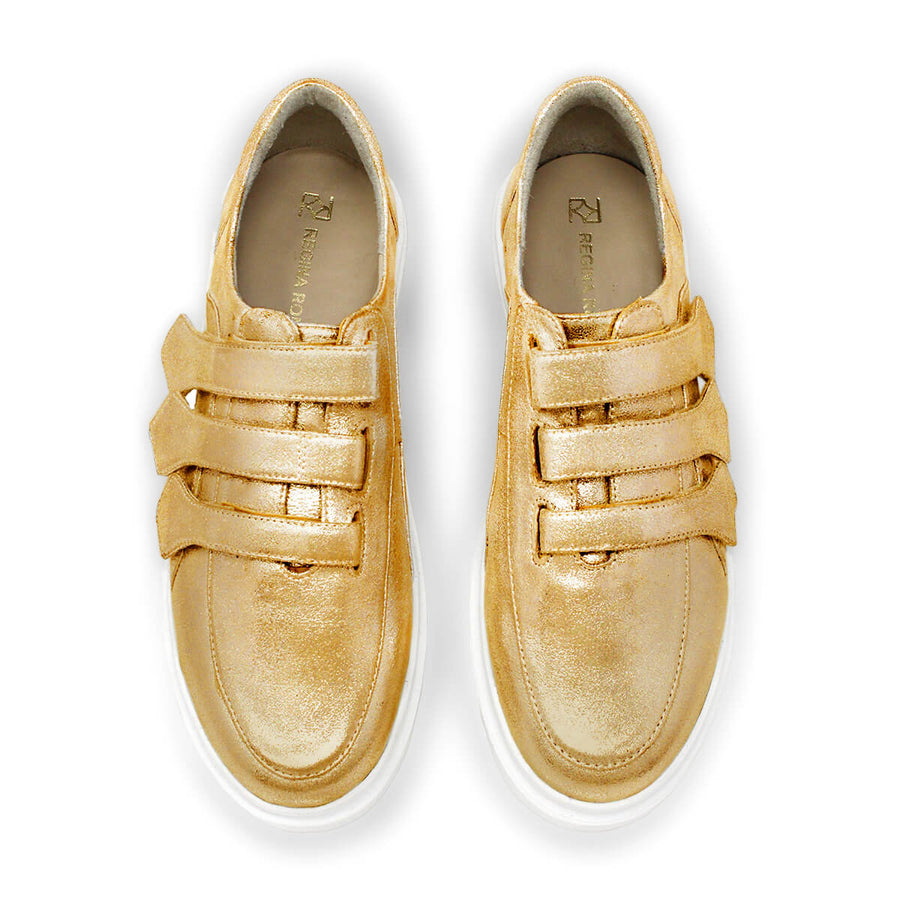 SONIC 35 - Oro Regina Romero Zapato Tenis Urbano Sport Para Dama en Piel