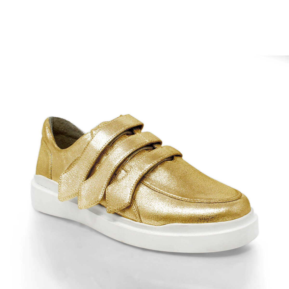 SONIC 35 - Gold Regina Romero Urban Sport Tennis Shoe for Women in Leather