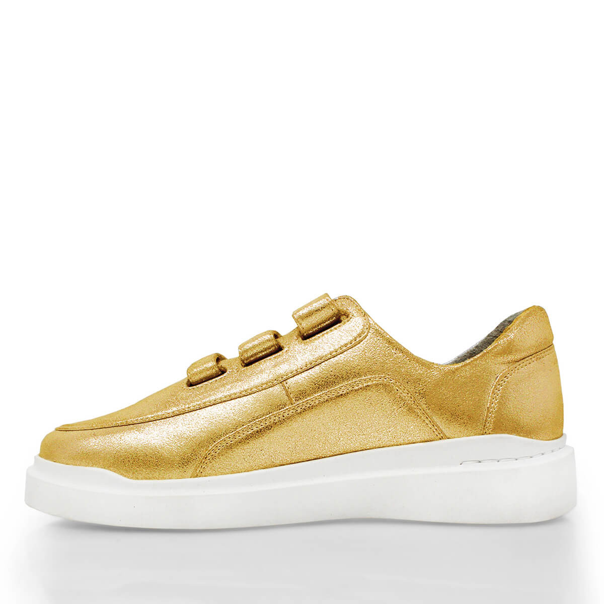 SONIC 35 - Gold Regina Romero Urban Sport Tennis Shoe for Women in Leather