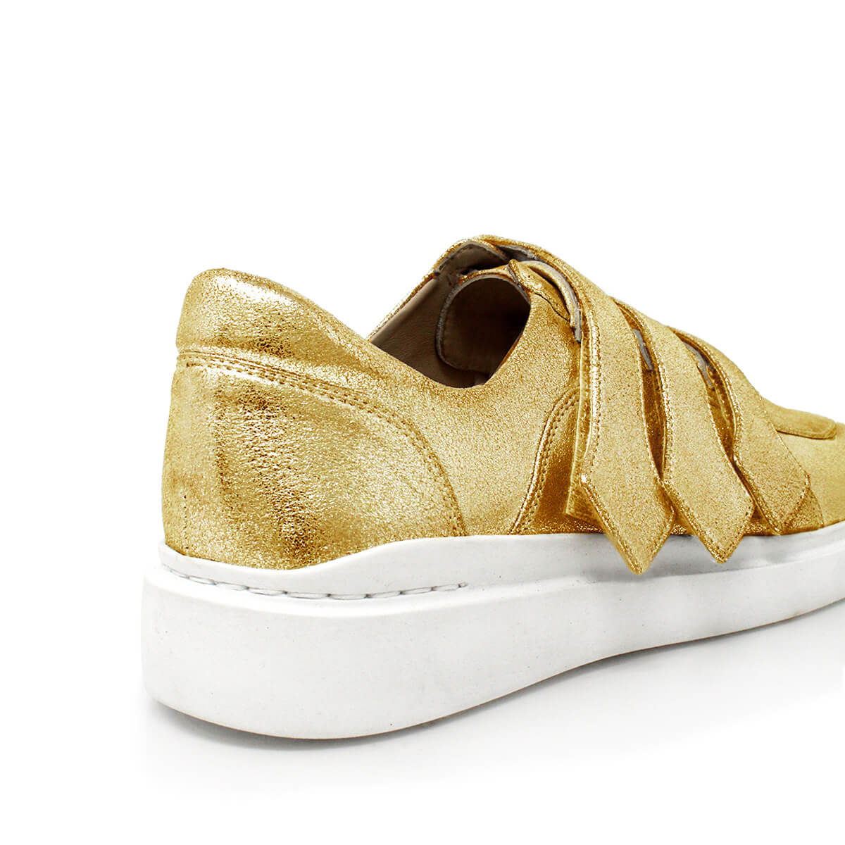 SONIC 35 - Gold Regina Romero Urban Sport Tennis Shoe for Women in Leather