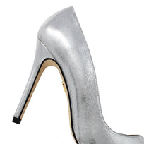 REGINA PUMP 105 - Plata Regina Romero Zapato Zapatilla Tacon Alto Para Dama en Piel