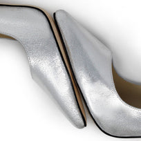 REGINA PUMP 105 - Plata Regina Romero Zapato Zapatilla Tacon Alto Para Dama en Piel