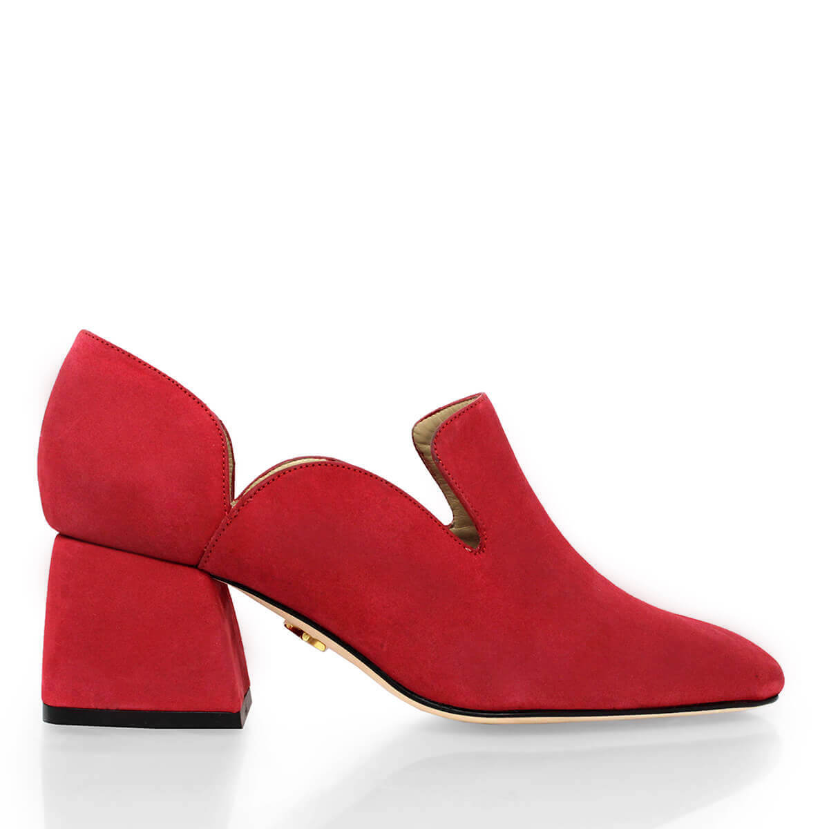 BEBAY 50 - Red Regina Romero Low Heel Sneaker Shoe for Women in Leather