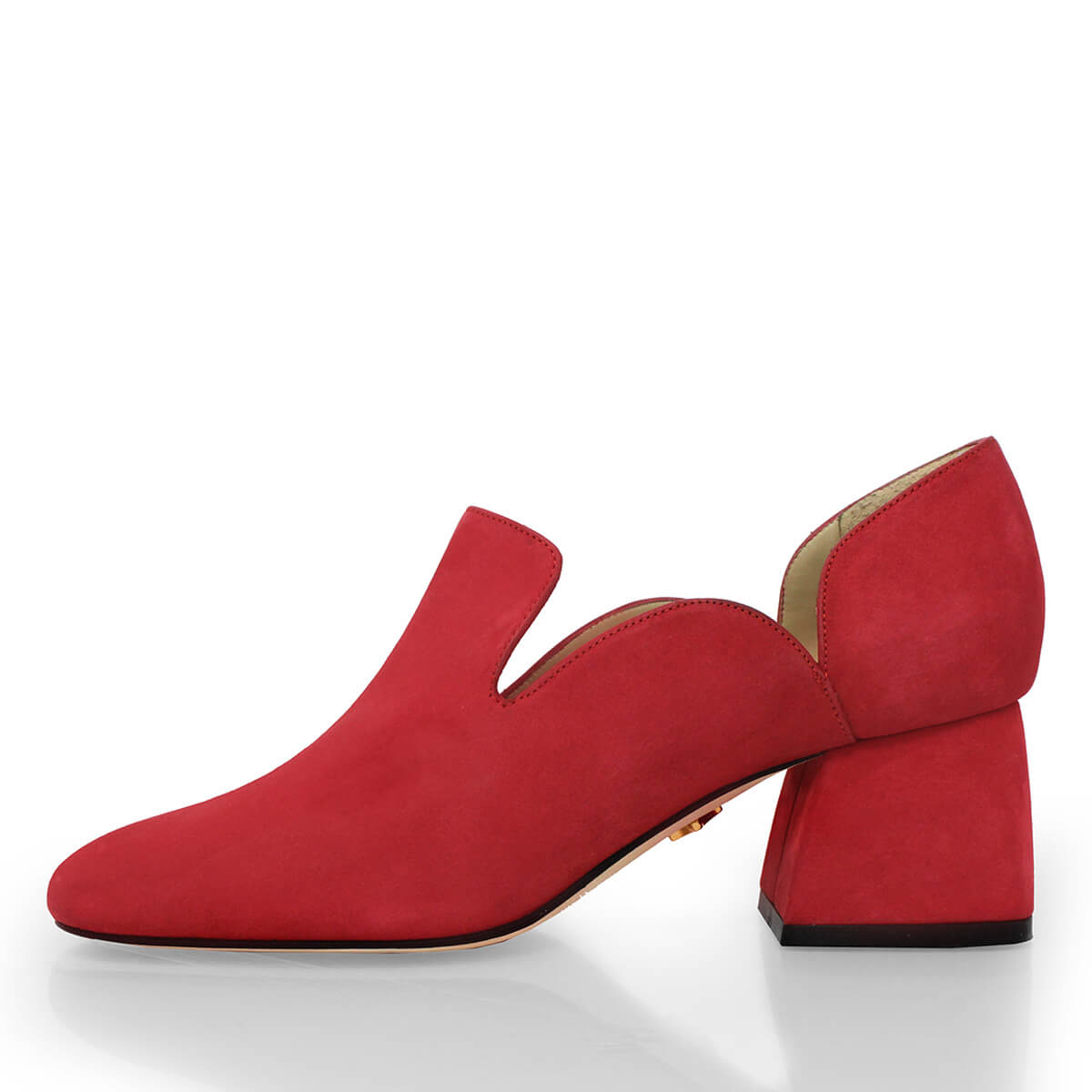 BEBAY 50 - Red Regina Romero Low Heel Sneaker Shoe for Women in Leather