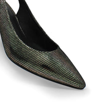 TANIA 50 - Negro Inox Regina Romero Zapato Zapatilla Tacon Bajo Para Dama en Piel