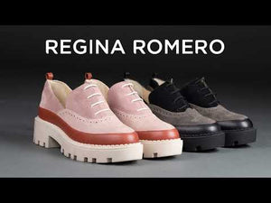 REESE 45 - Negro Regina Romero Zapato Tenis Urbano Sport Para Dama en Piel